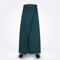Dark Blue Grey Plain Cotton Lungi
